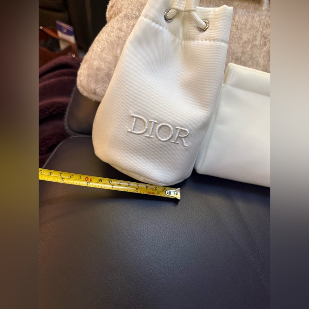 New Dior White Beauty Cosmetic Bag Set Makeup Pouch + Notebook - Picture 5 of 13